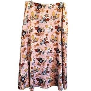 Y2K Pink Floral Coquette Romantic Ruffle Fairy Midi Skirt Size 10